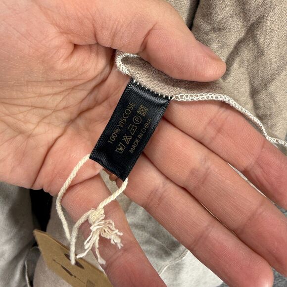 New Melifluos Cardigan Women L Large Beige Open Front Long Sleeve Viscose Casual - Picture 2 of 6